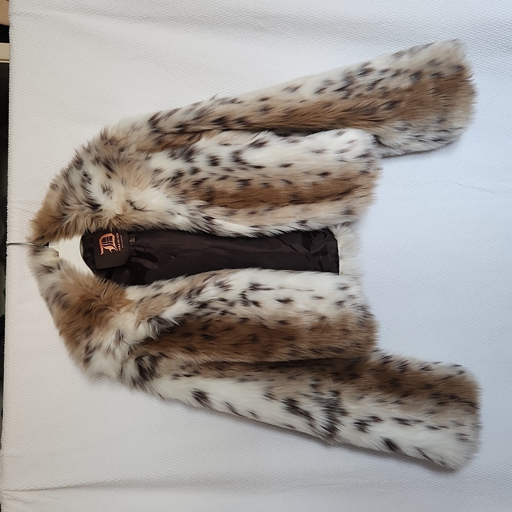 Dollhouse Calico Faux Fur Jacket
